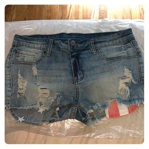 NEW Size Large Jordan cut off Jean Shorts